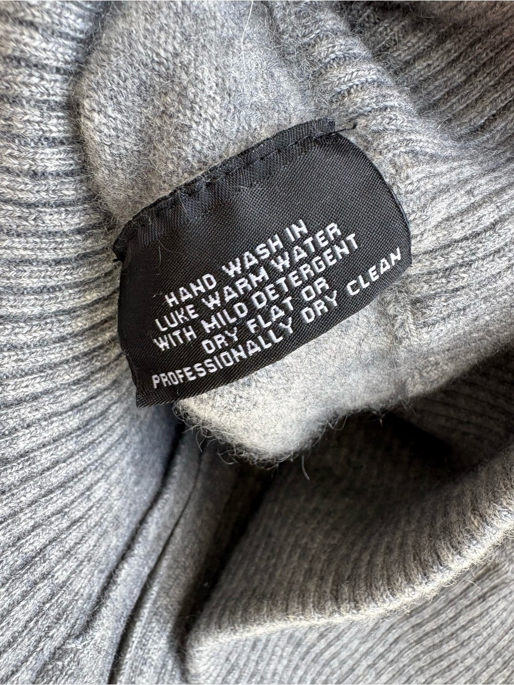 Sutton Studio Gray Cashmere Zip Hoodie with Repairs, Size Small - Picture 10 of 10
